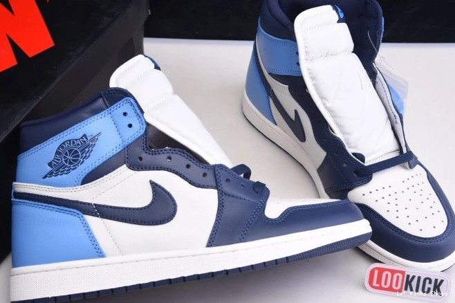 1st Kicks Shoes 1 Jordan High OG 555088-140 Retro Obsidian Air 0815